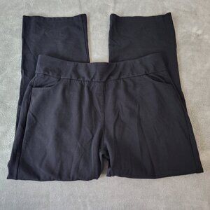 ZTN Womens Pants Extra Large XL Pull On Cropped Black Pockets BLA72E
